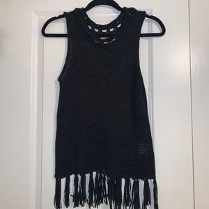 Black sweater tank